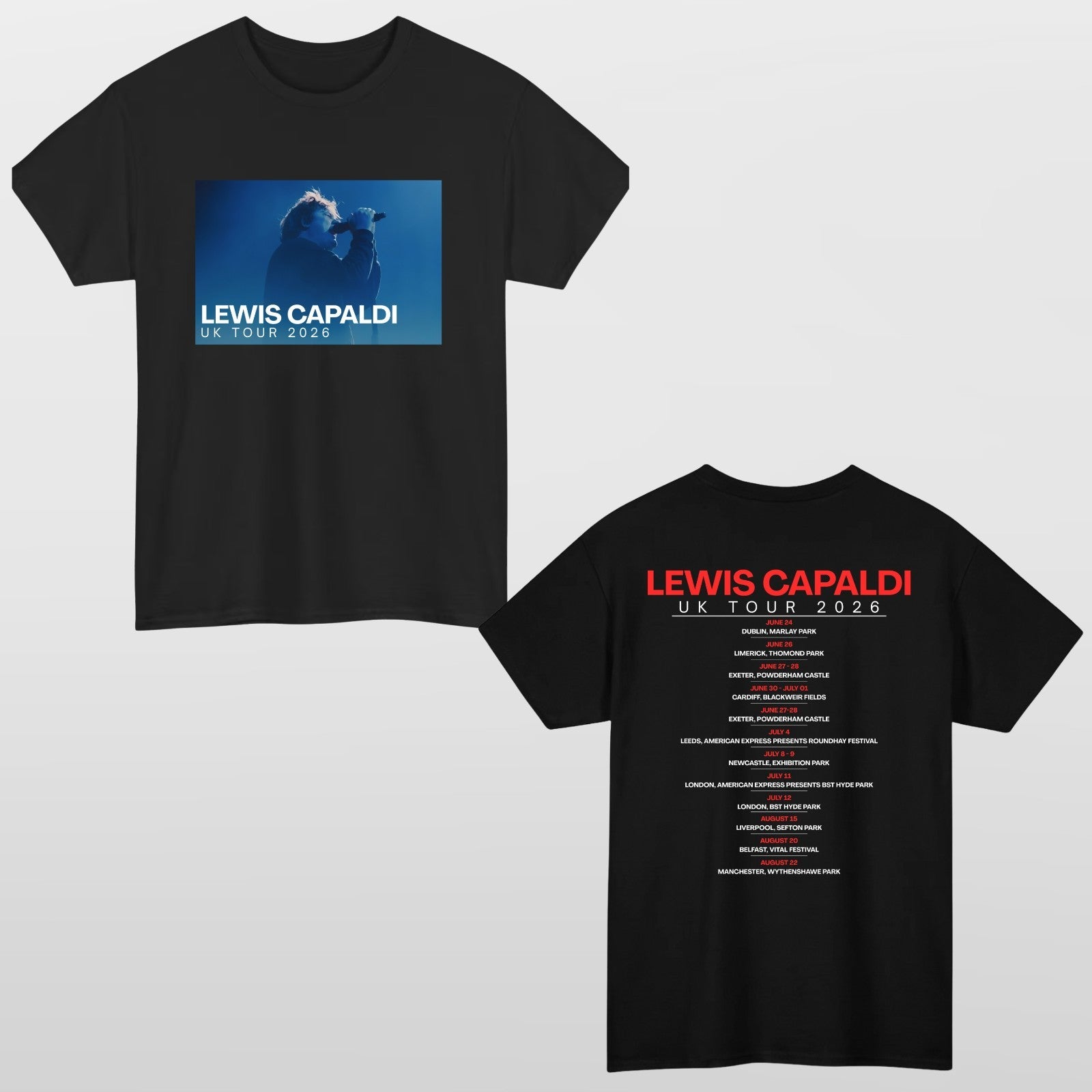 Lewis Capaldi UK Tour 2026 T-Shirt – Concert Party Music Lover Unisex Tee Top