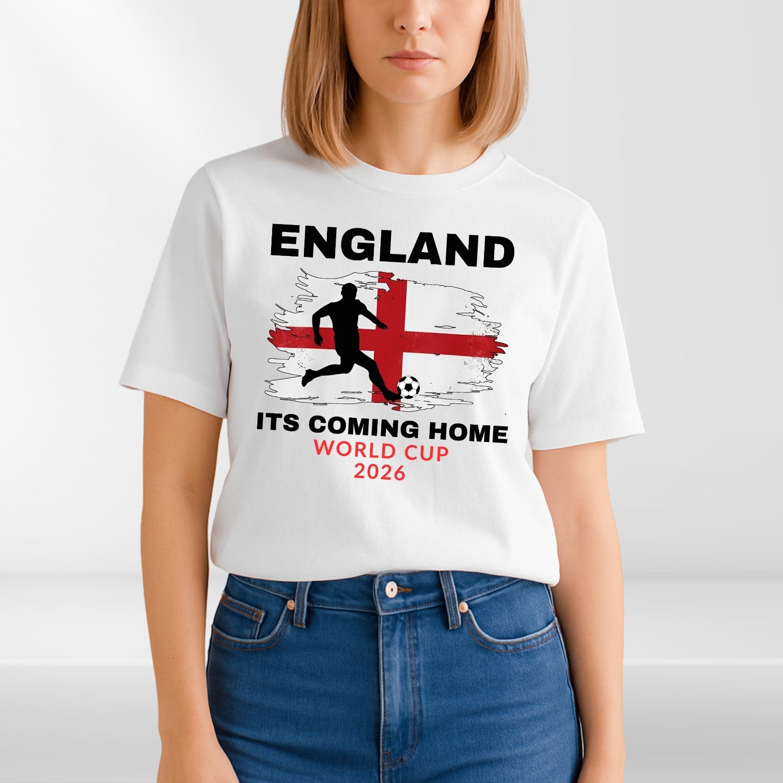 England 2026 Its Coming Home Football Fan T Shirt Soccer Graphic Tee
