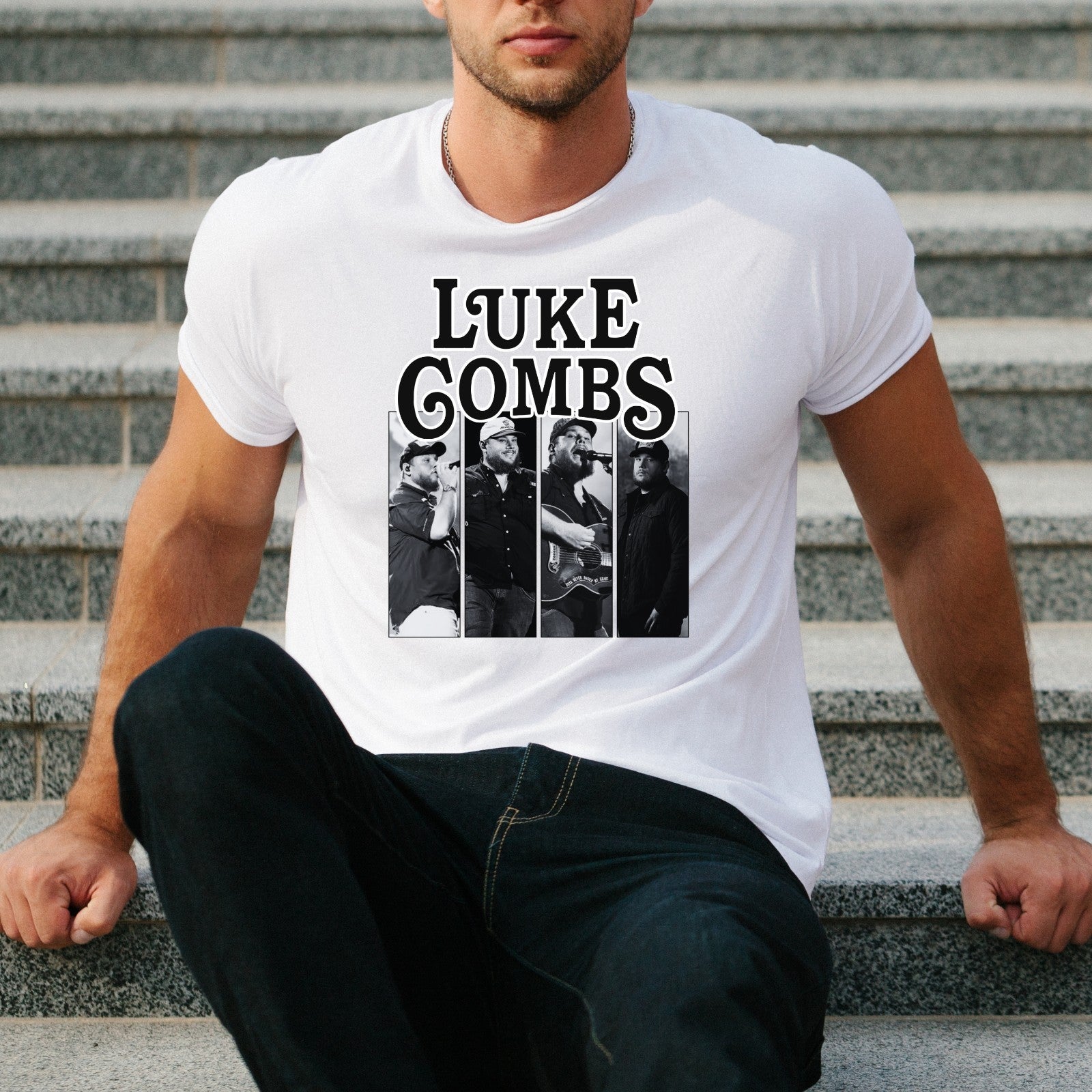 Luke Combs Inspired Adult T Shirt Country Music Graphic Fan Tee Top UK