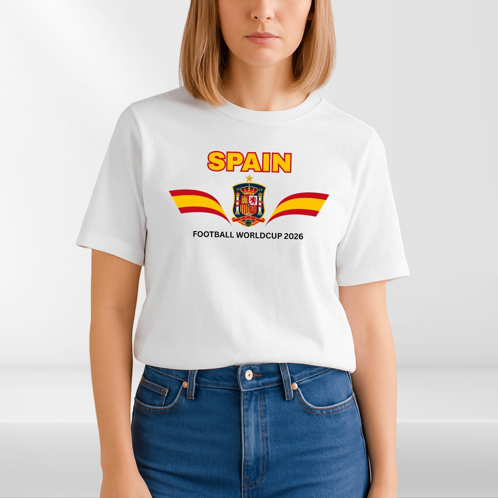 Spain Football Fan T-Shirt 2026 Supporters Flag Unisex Tee Adult World Cup Gift