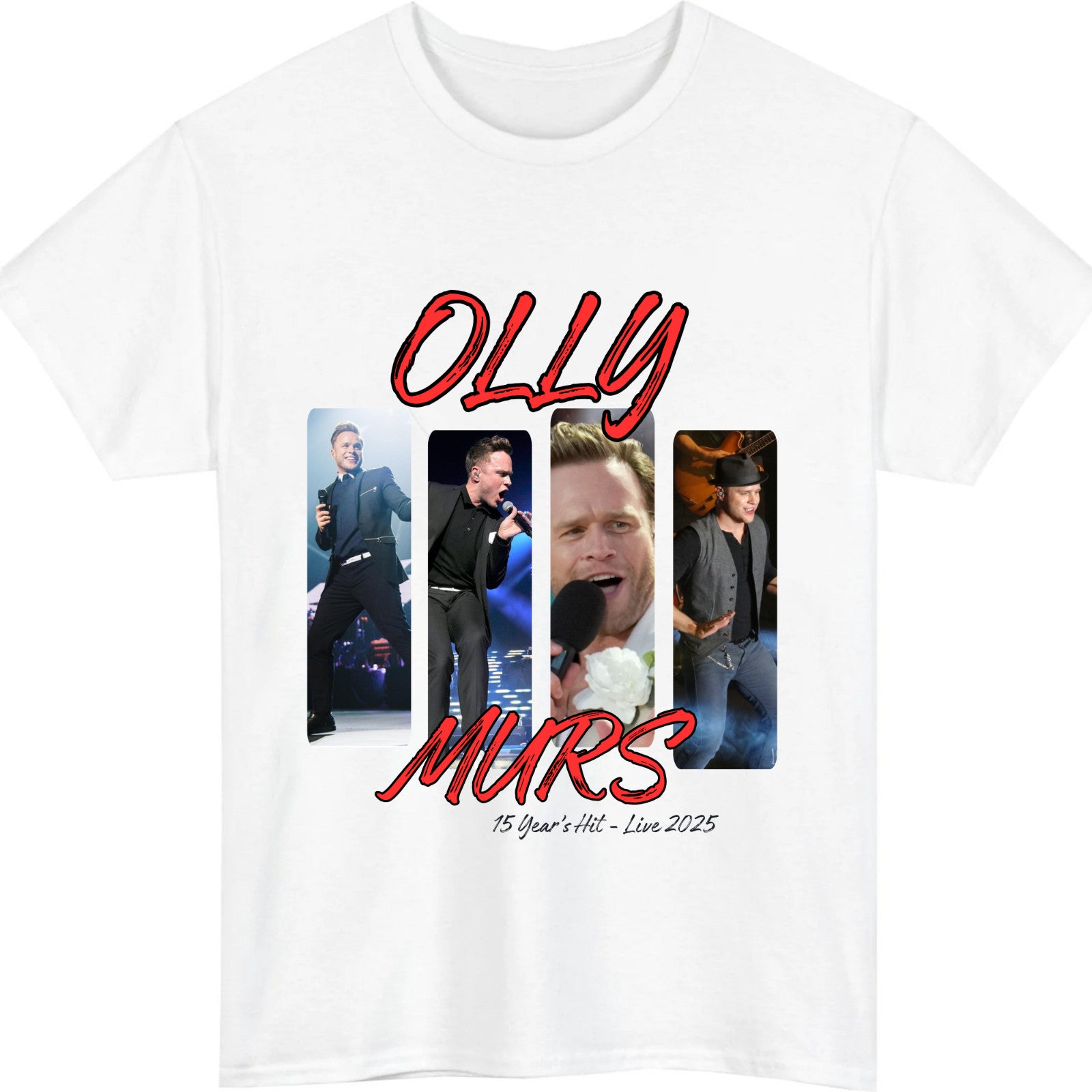 Olly Murs 15 years of hits T-Shirt Style B product view 2