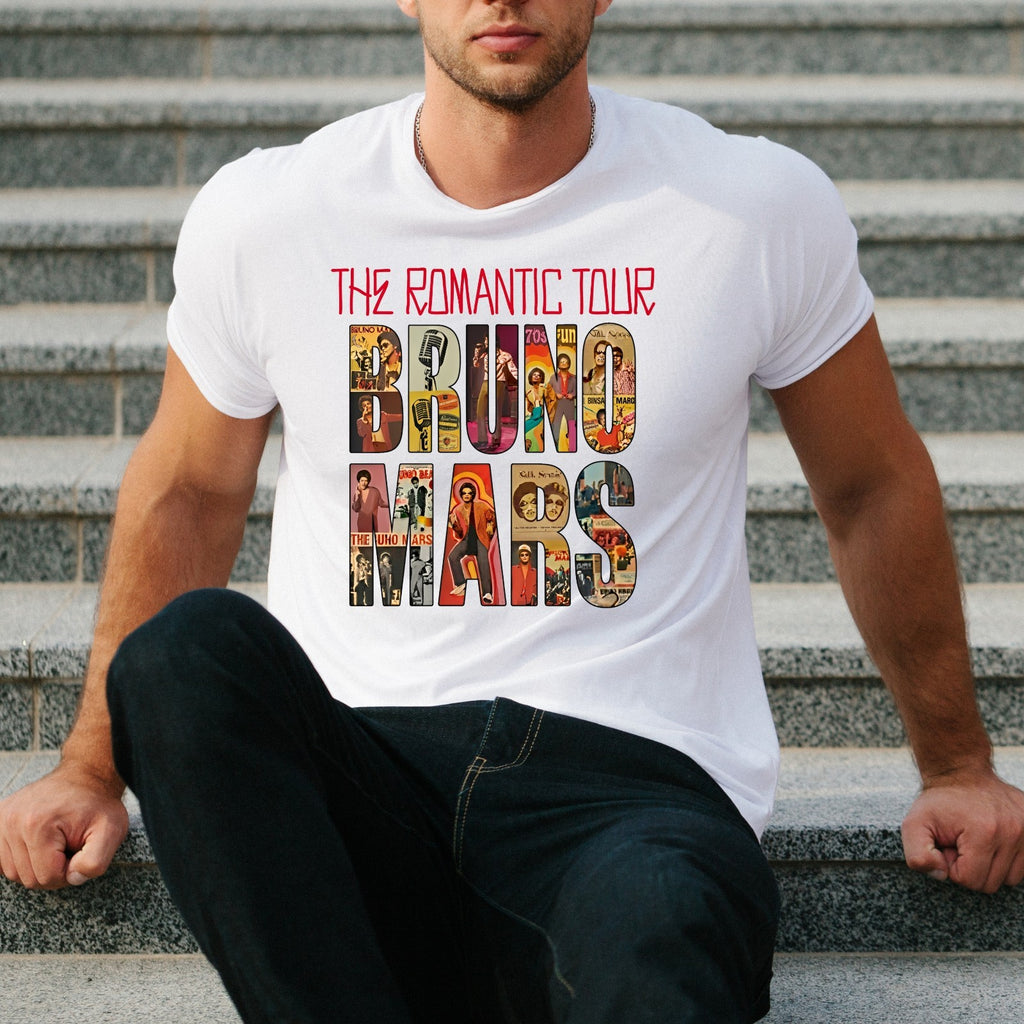 Bruno Mars The Romantic Tour 2026 Concert T Shirt Music Fan Unisex Tee UK