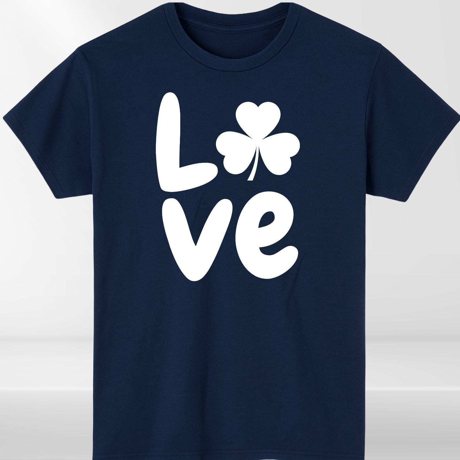 St Patricks Day Family Matching T-Shirts Love Shamrock Black Cotton Unisex