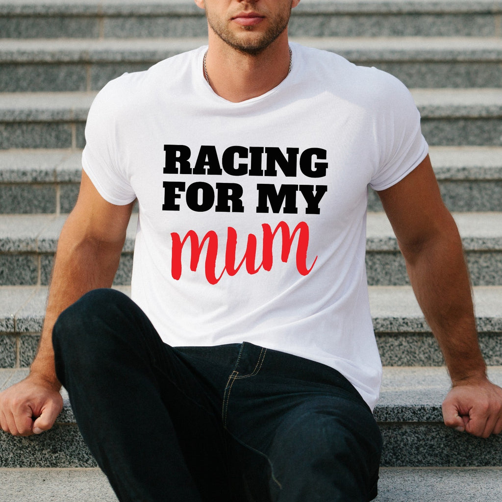 Racing For My Mum T-Shirt Charity Run Marathon Support Unisex Kids Tee