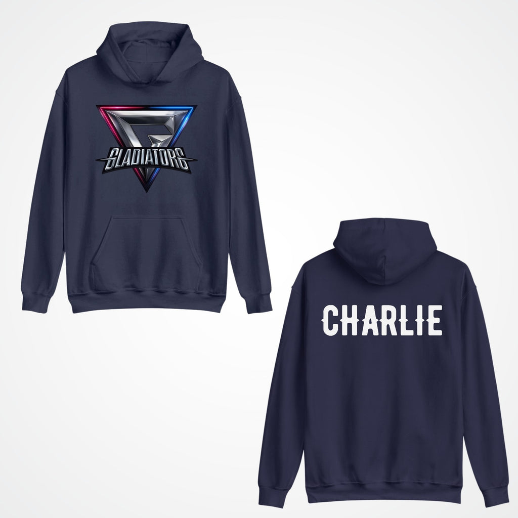 Personalised Gladiators Adult Kids Hoodie Gaming Team Gamer 90's TV Show Xmas