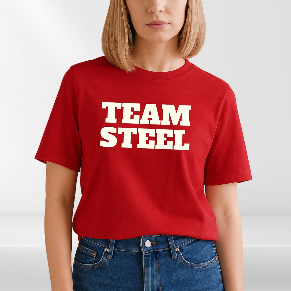 Team Steel T Shirt Gladiator TV Game Show Contender Unisex Cotton Tee UK