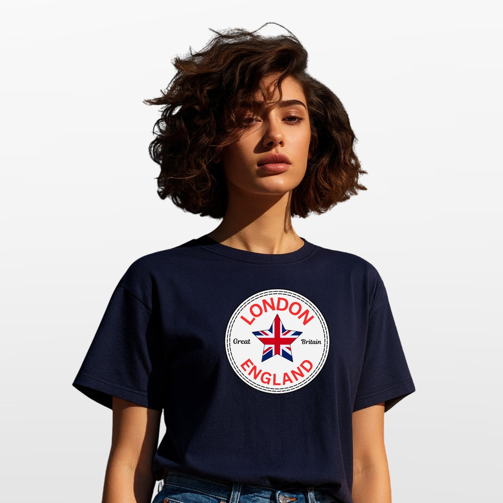 London England T shirt Union Jack Converse Printed Adult Souvenir Unisex Tees