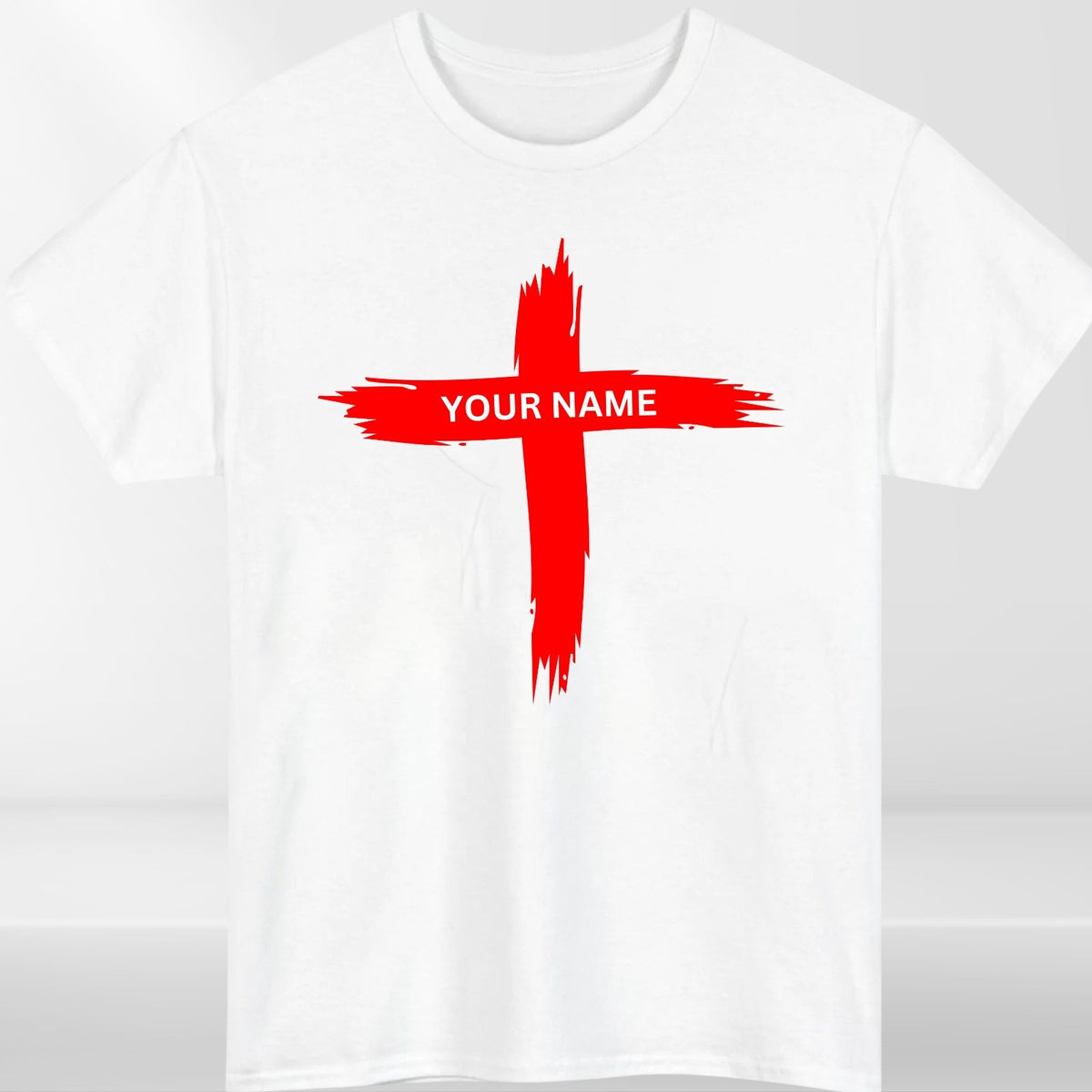 Personalised Cross T-Shirt Family Matching Easter Christian Black Cotton Top