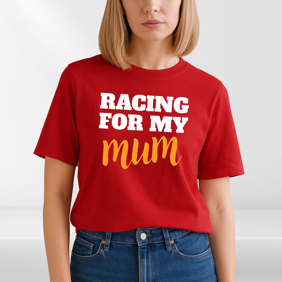 Racing For My Mum T-Shirt Charity Run Marathon Support Unisex Kids Tee