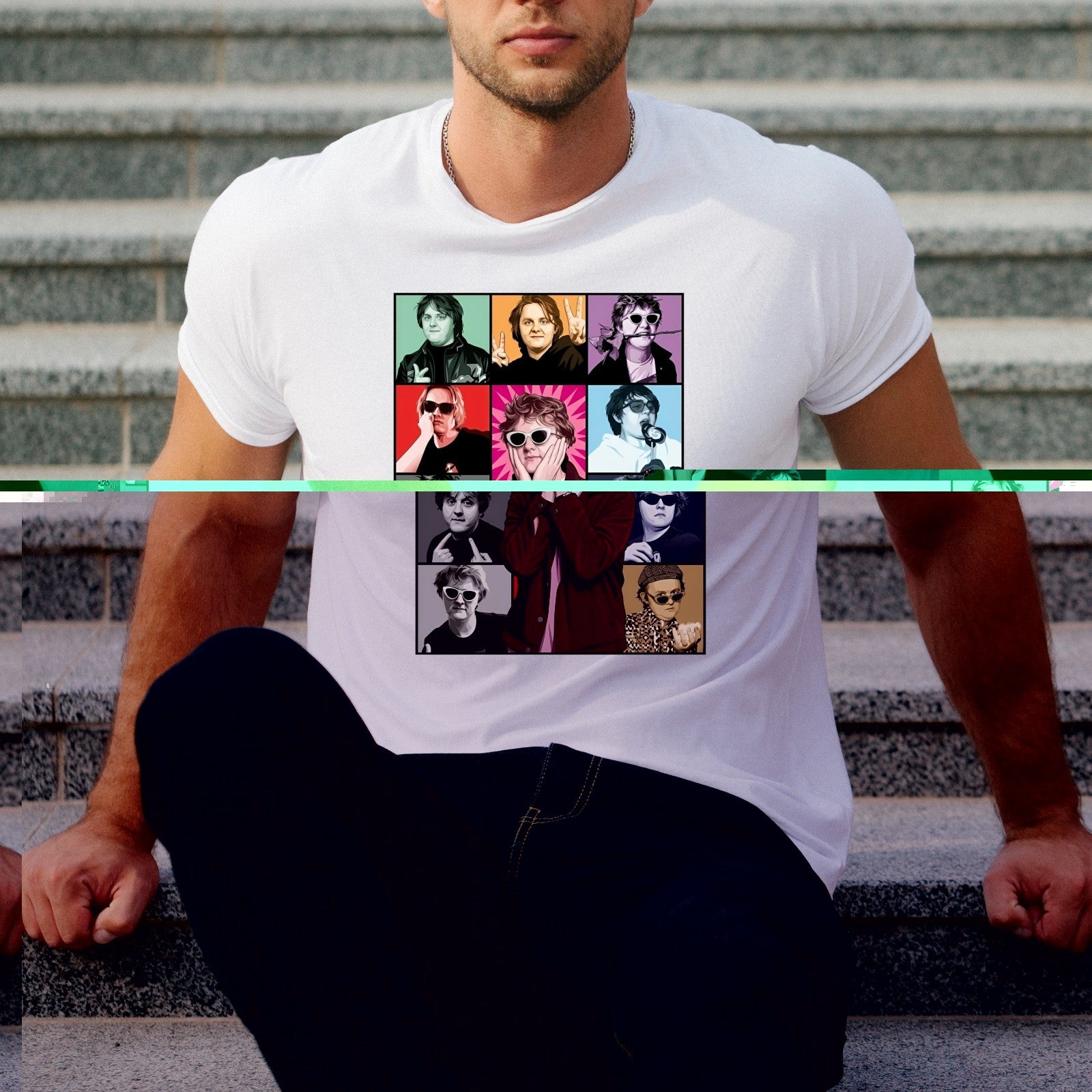 Lewis Capaldi Tour 2026 T Shirt UK Ireland Concert Photo Collage Tee