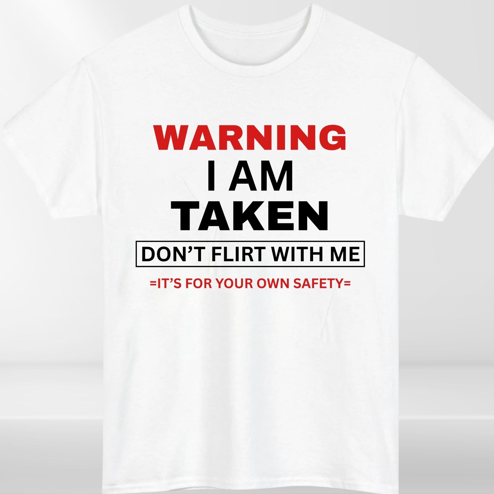Warning I'm Taken T Shirt Funny Relationship Couples Unisex Gift Tee Top UK