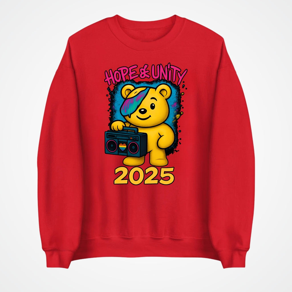 Hope & Unity 2025 Bear Jumper | Positive Sweatshirt | Unisex Gift 3Y–4XL