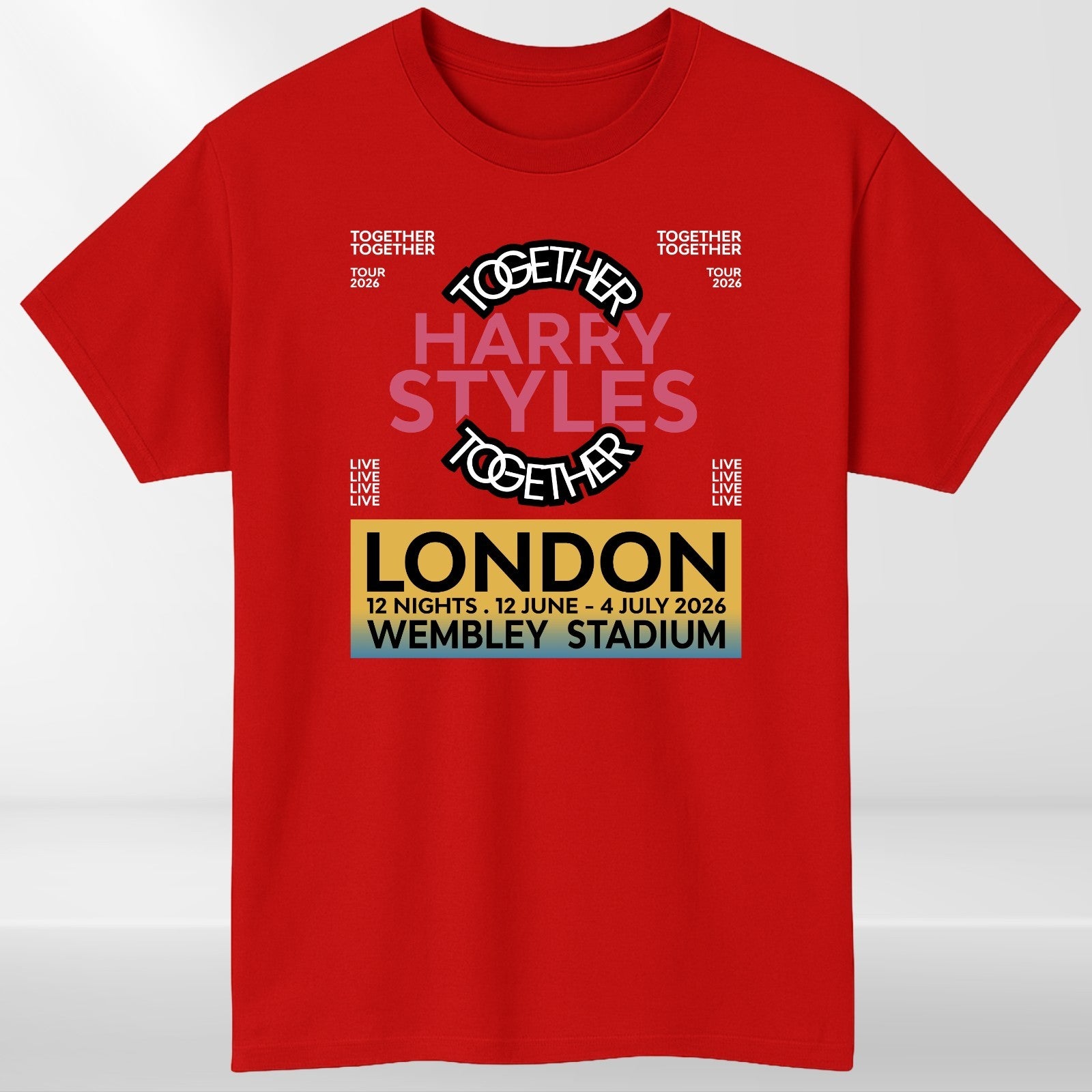 Harry Styles Together Tour 2026 T-Shirt Wembley London Navy Concert Merch