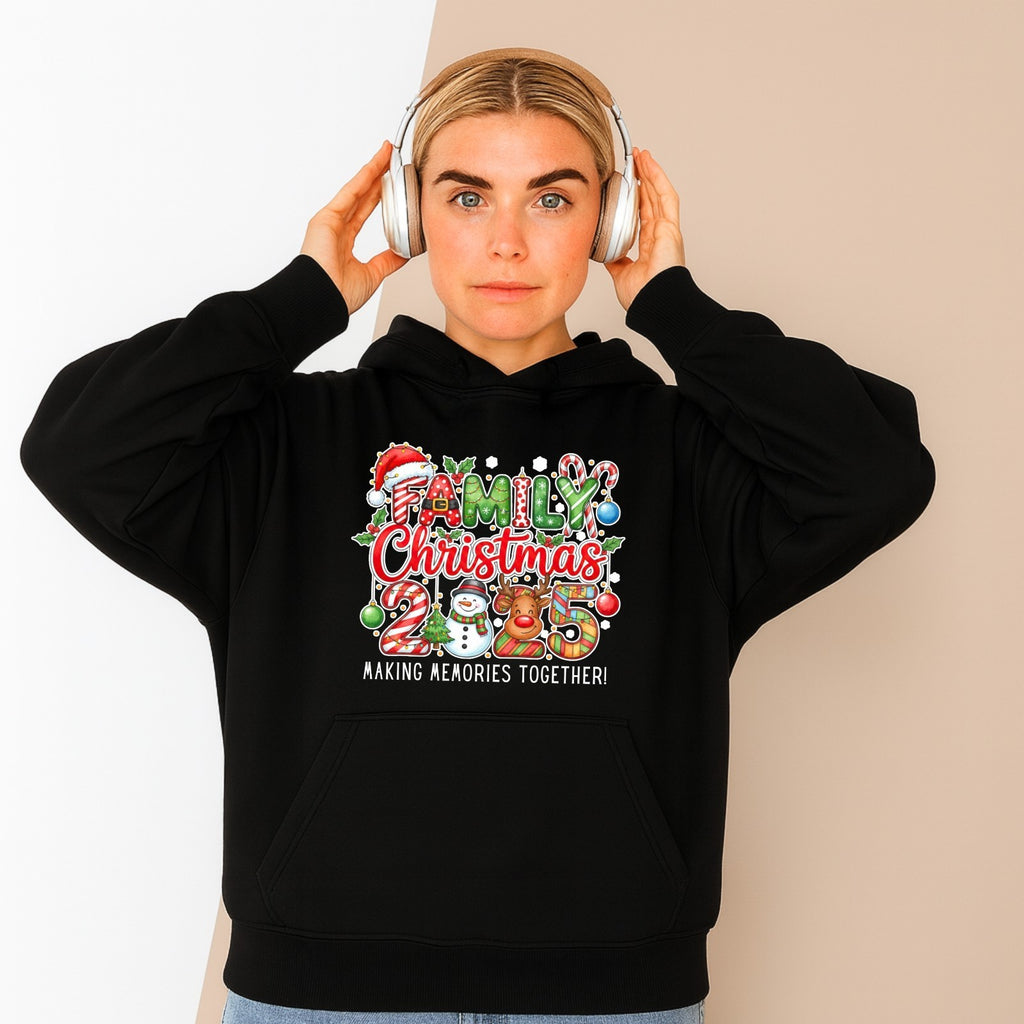 Family Christmas 2025 Hoodie | Matching Xmas Hoodie | Snowman & Reindeer Gift |
