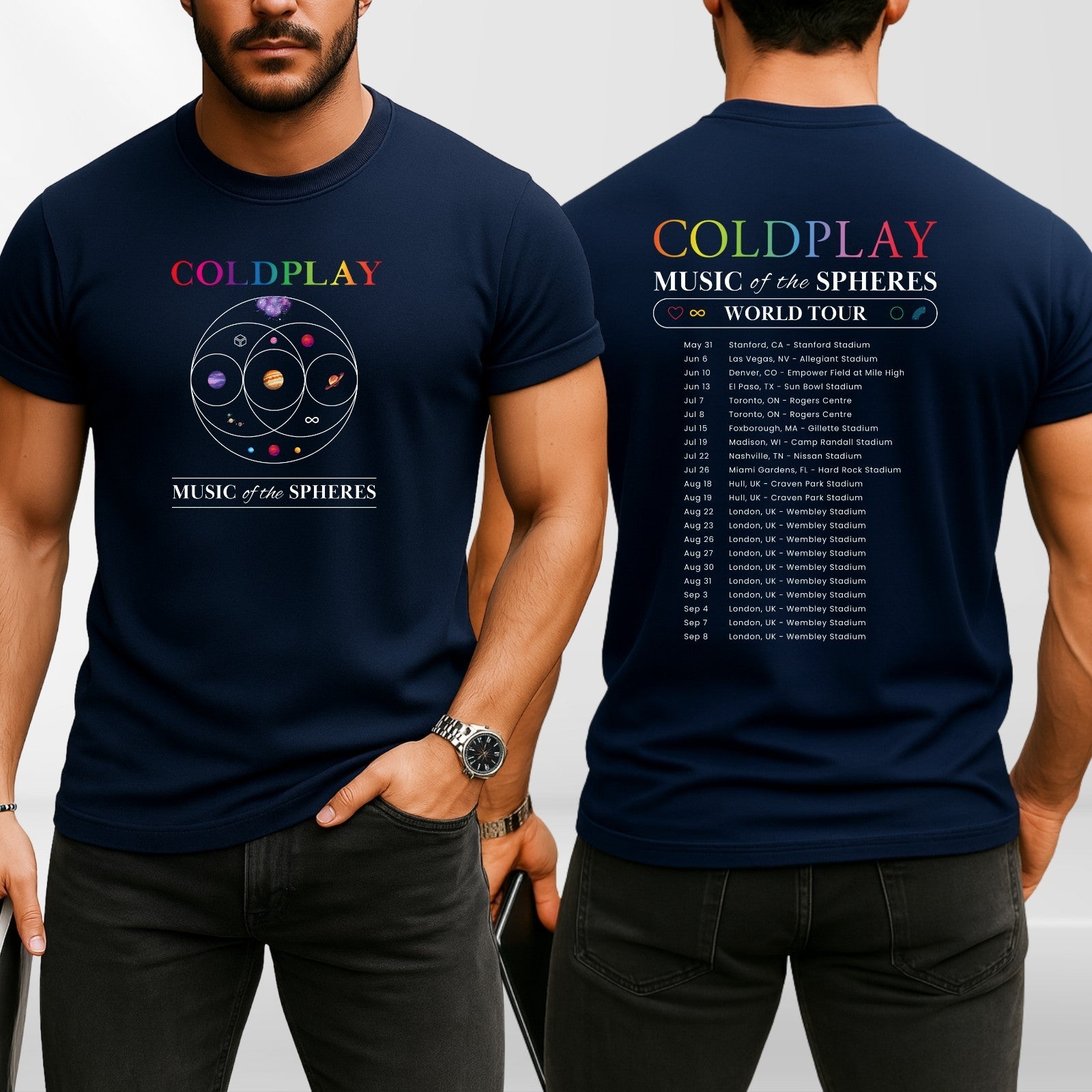 Music of the Spheres Concert T-Shirt Design A product view 4