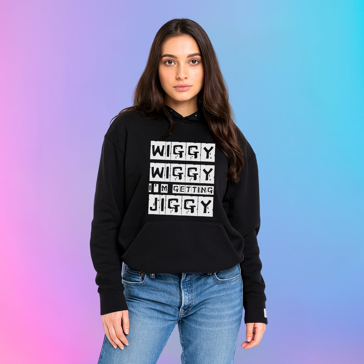 Wiggy Wiggy I’m Getting Jiggy Hoodie | Funny Streetwear Top | Size 3Y–4XL
