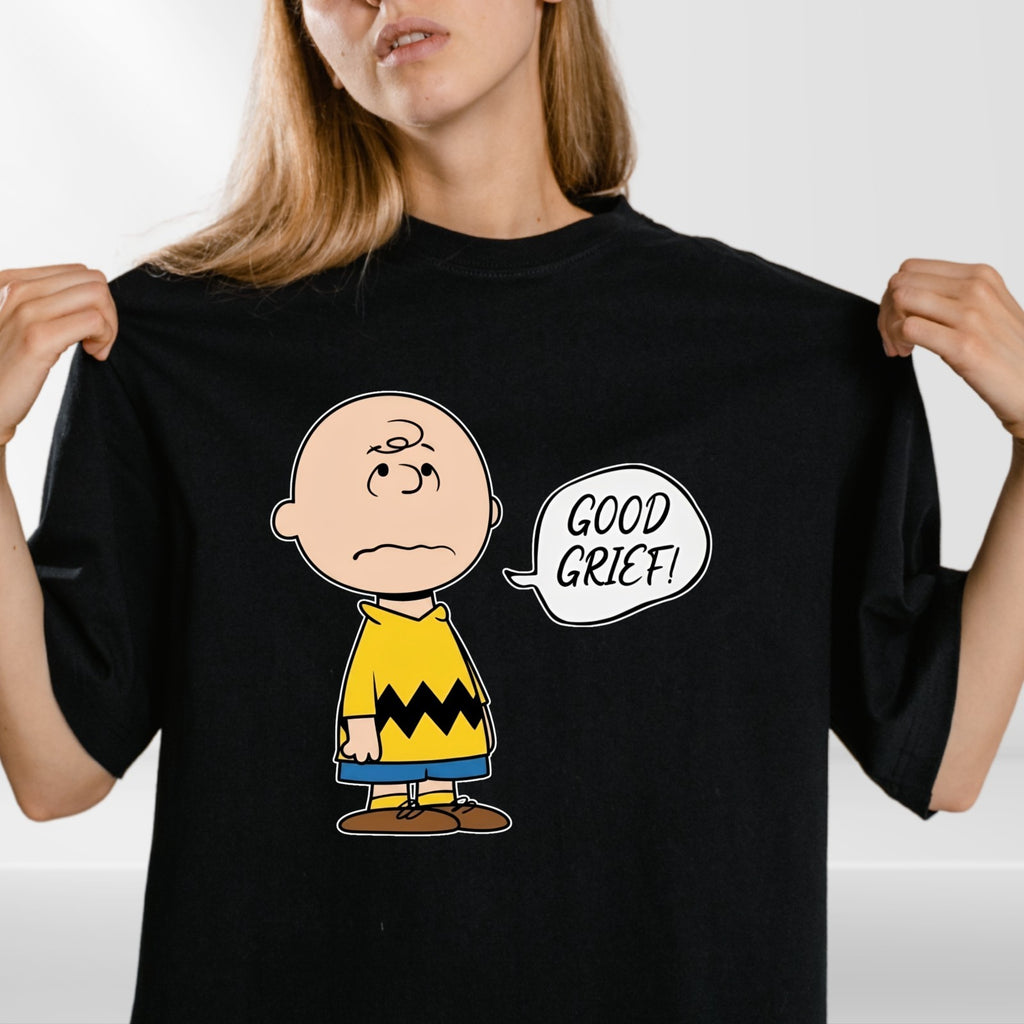 Good Grief Cartoon Unisex T-Shirt-Funny Peanuts Comic Strip Sarcastic Retro Tee