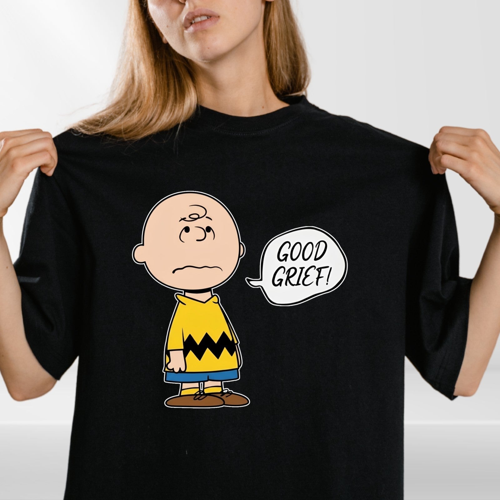 Good Grief Cartoon Unisex T-Shirt-Funny Peanuts Comic Strip Sarcastic Retro Tee