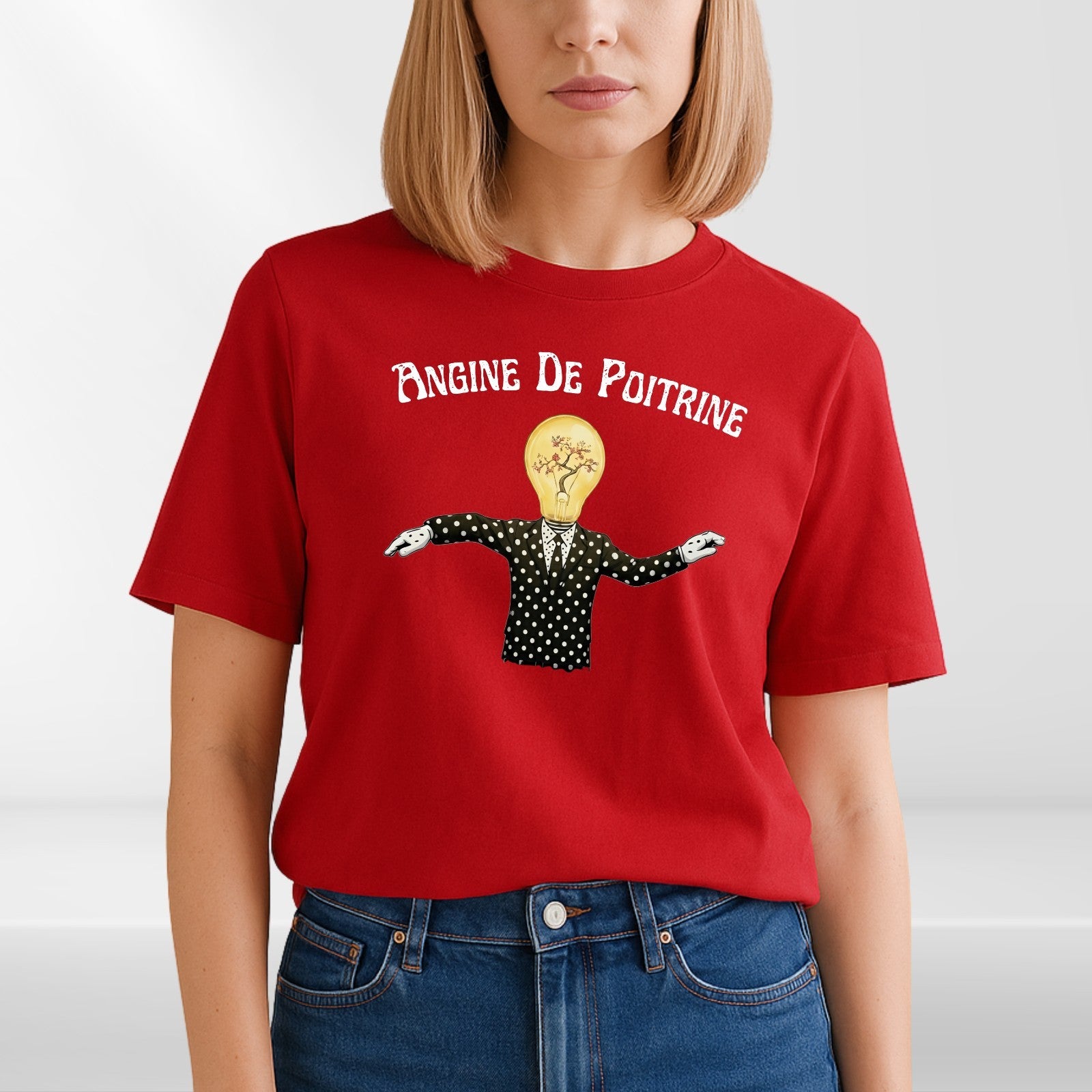 Angine De Poitrine Abstract Art T‑Shirt – Geometric Polka Dot Graphic T Shirt UK