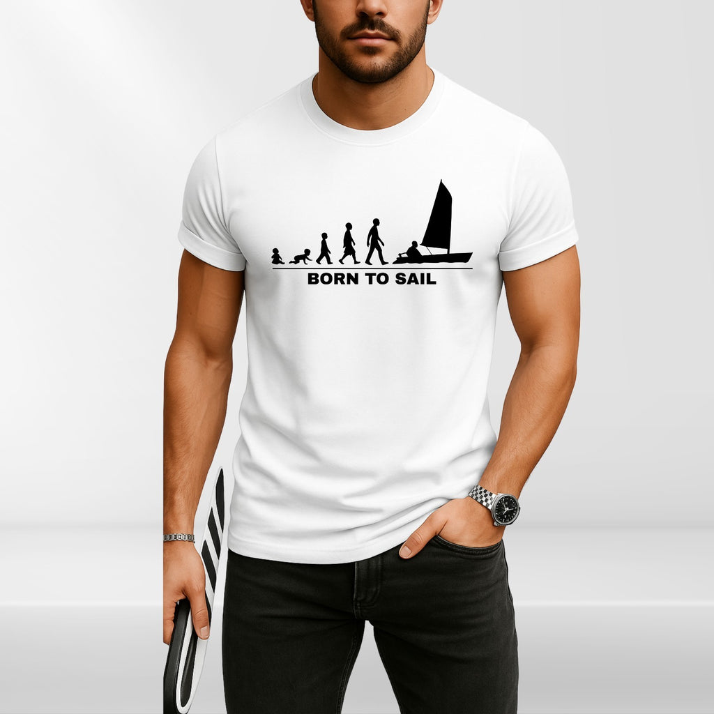 Born To Sail Baby T Shirt Babygrow Sailing Boat Funny Baby Gift Outfit UK