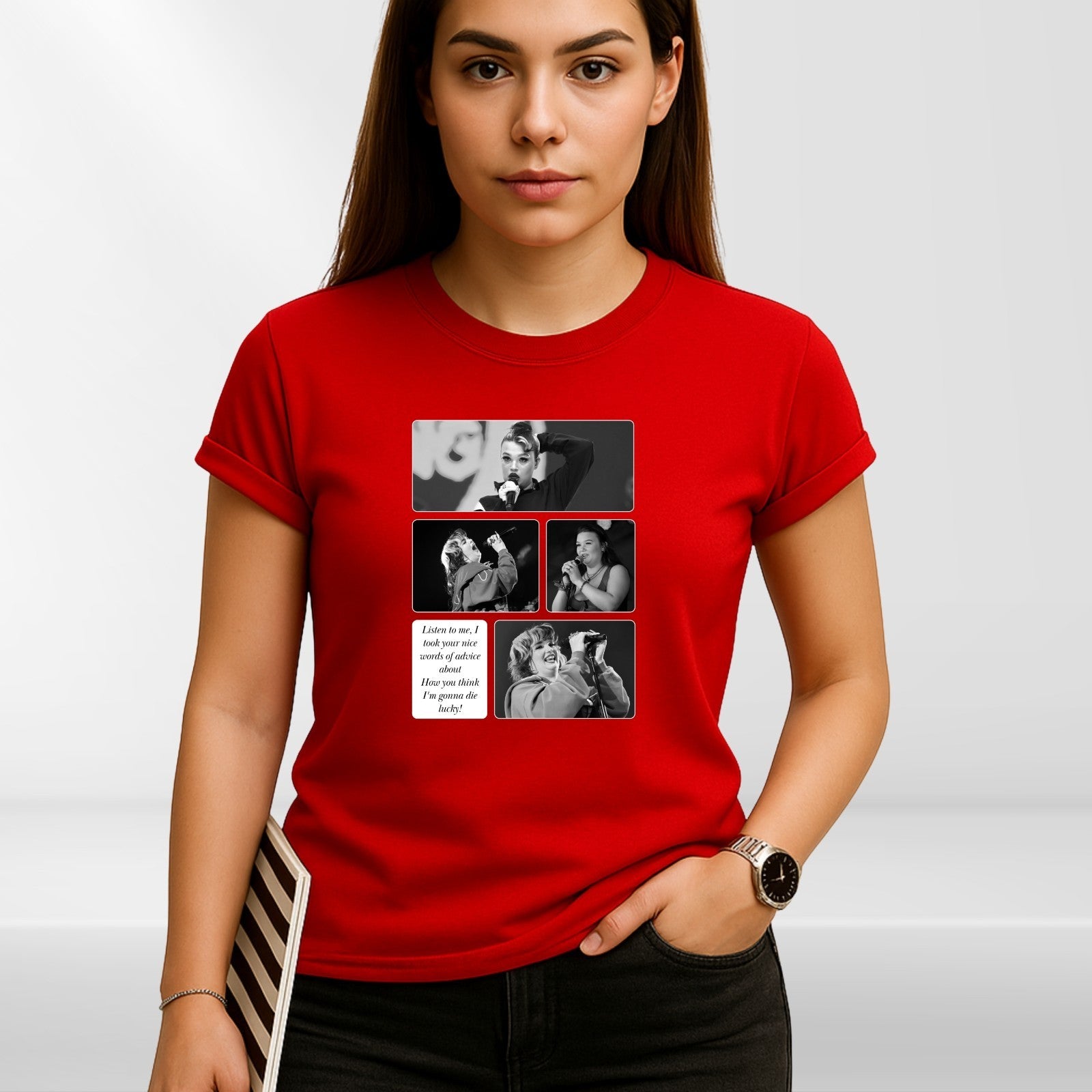Music Graphic Singer Inspired Design T-Shirt product view 5