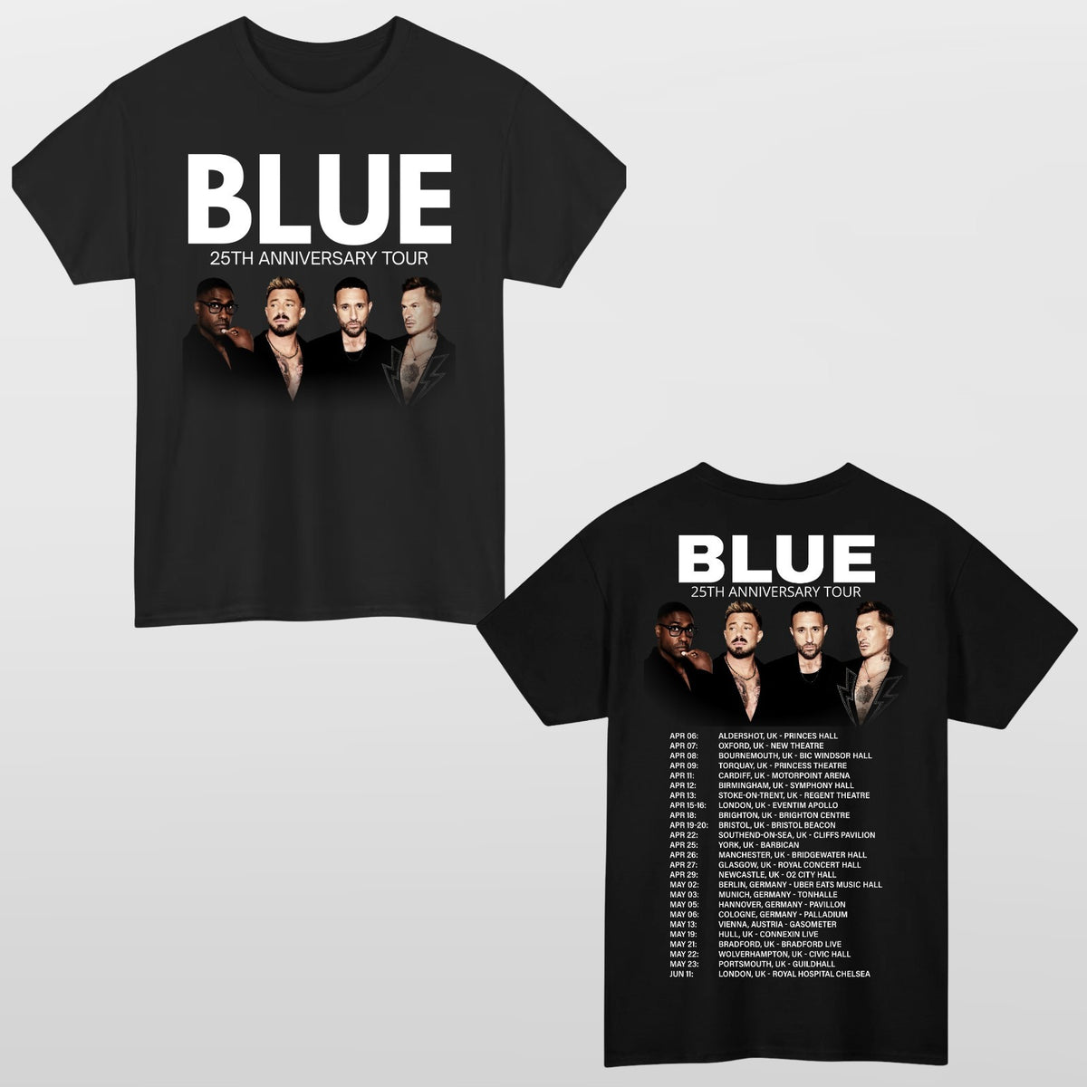 Blue 25th Anniversary 2026 Tour UK And EU Merch Photo Unisex T-Shirt