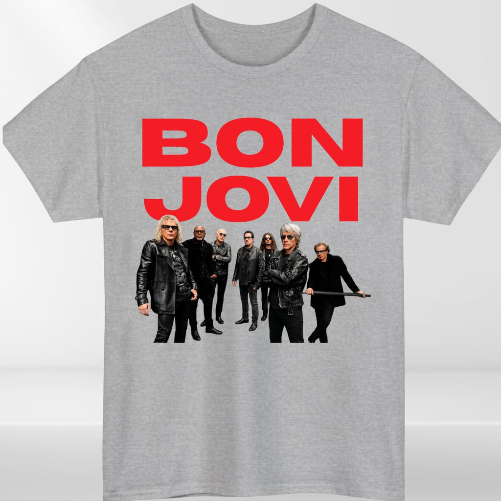 Bon Jovi Inspired T-Shirt Band Merch Heart Unisex Tee Tour Rock Top