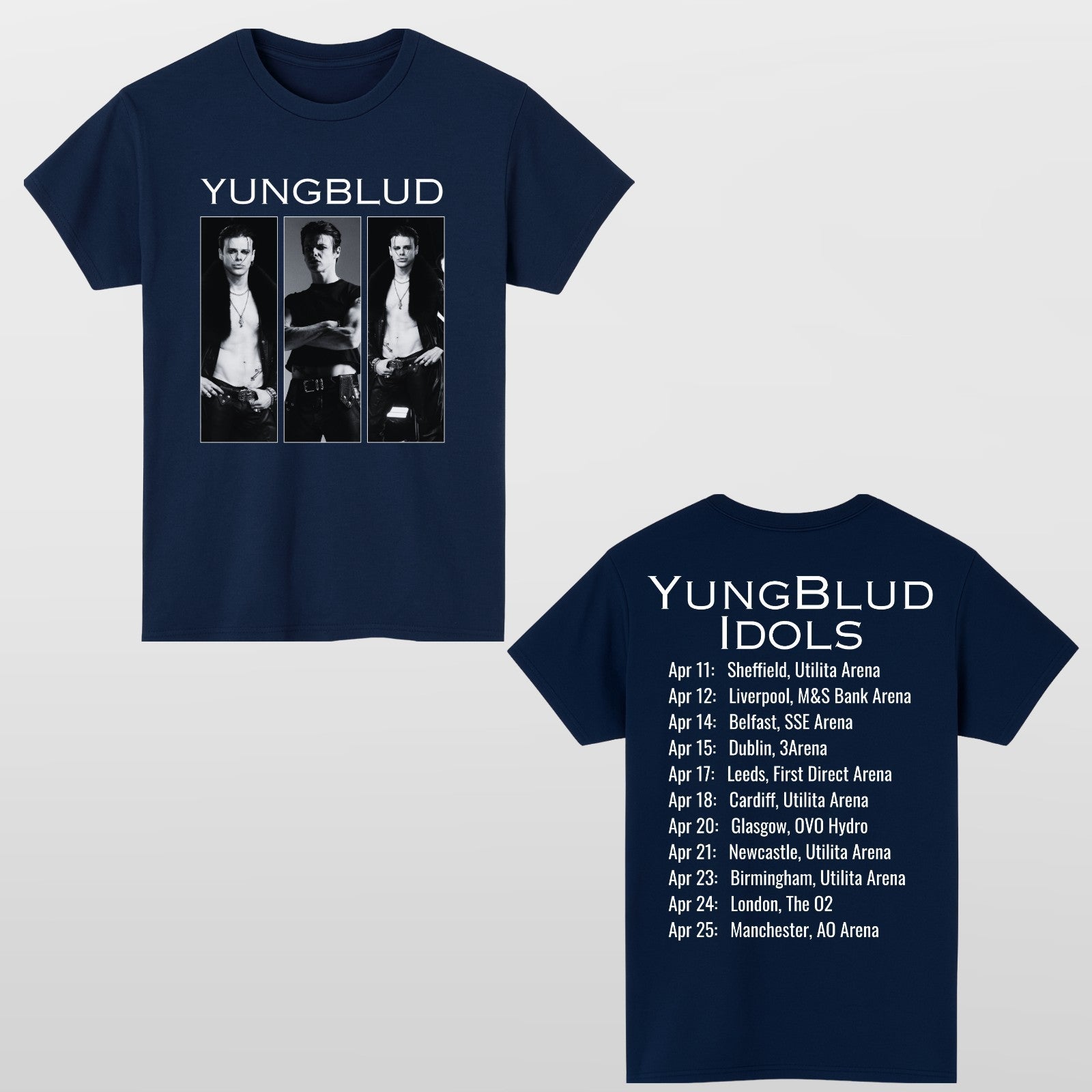 Yungblud Idols UK Tour 2026 T-Shirt Rock Band Concert Dates Music Fan Top