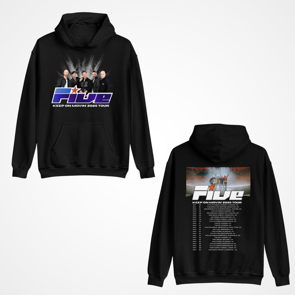 Five Keep On Movin Tour Concert 2025 Music Band Adult & Kids Reunion Uk Hoodie