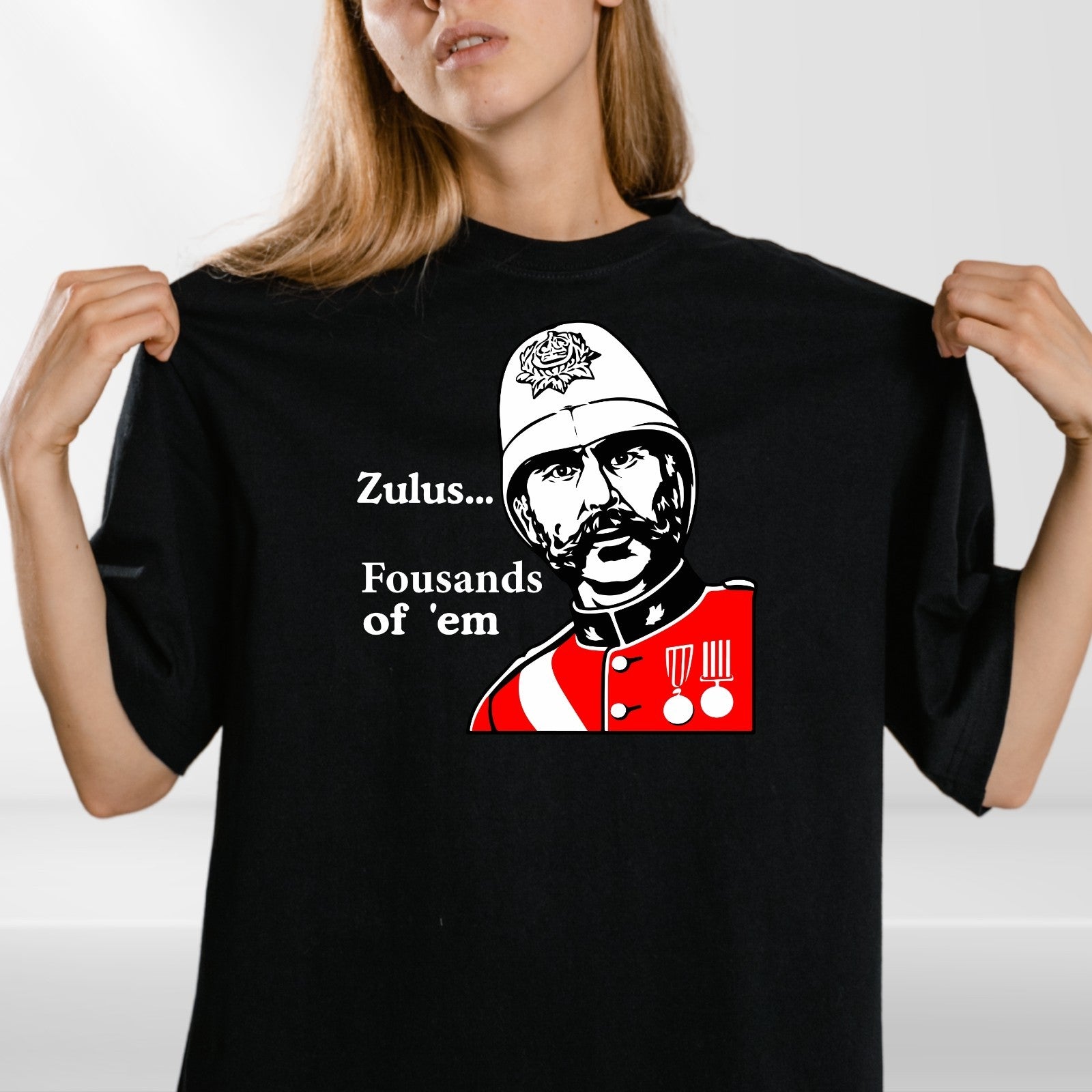 Zulus Fousands of 'Em T-Shirt, Funny Retro War Movie Quote t shirt, Unisex tee