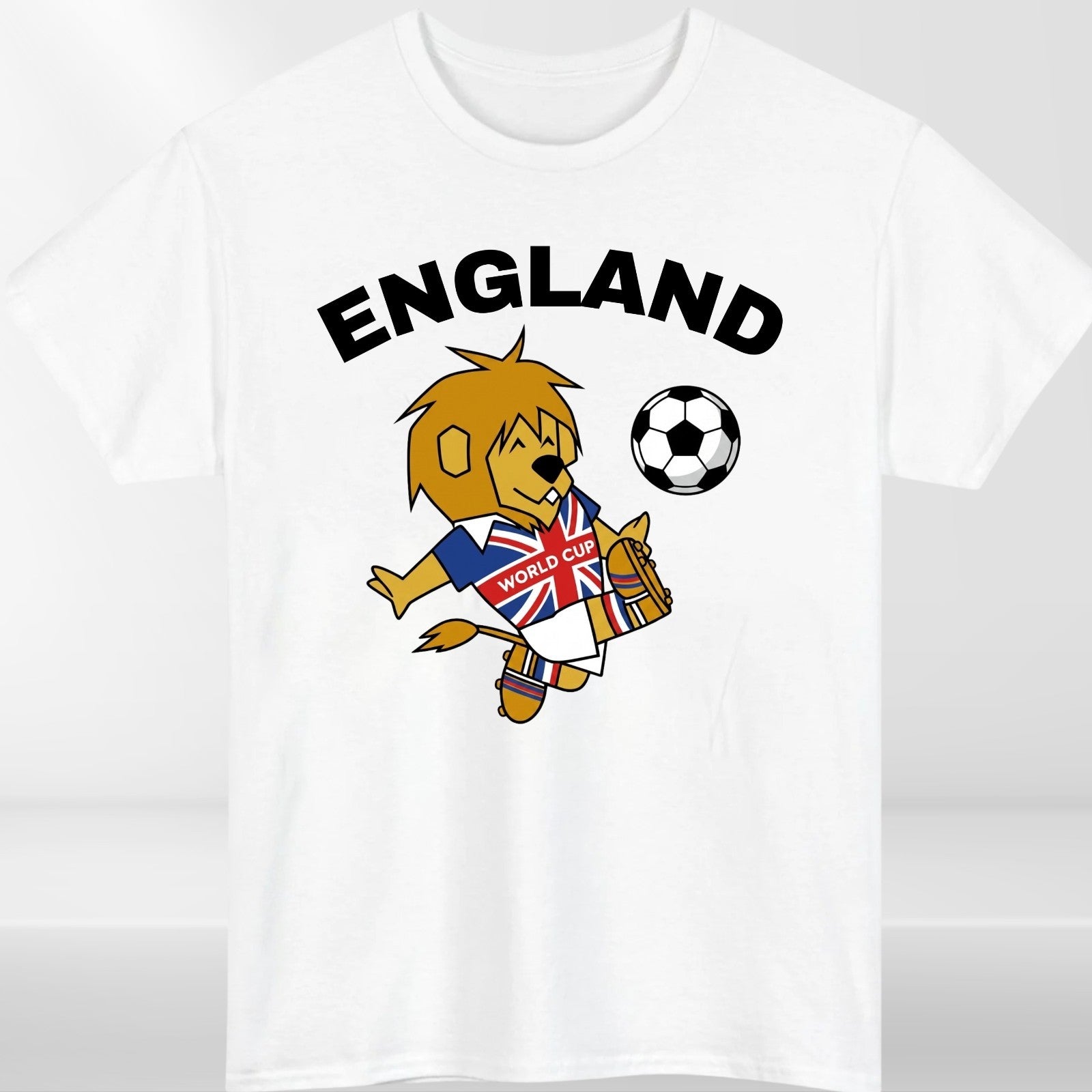 World Cup Willie England Football Fan T Shirt Retro Unisex Gift Tee Top