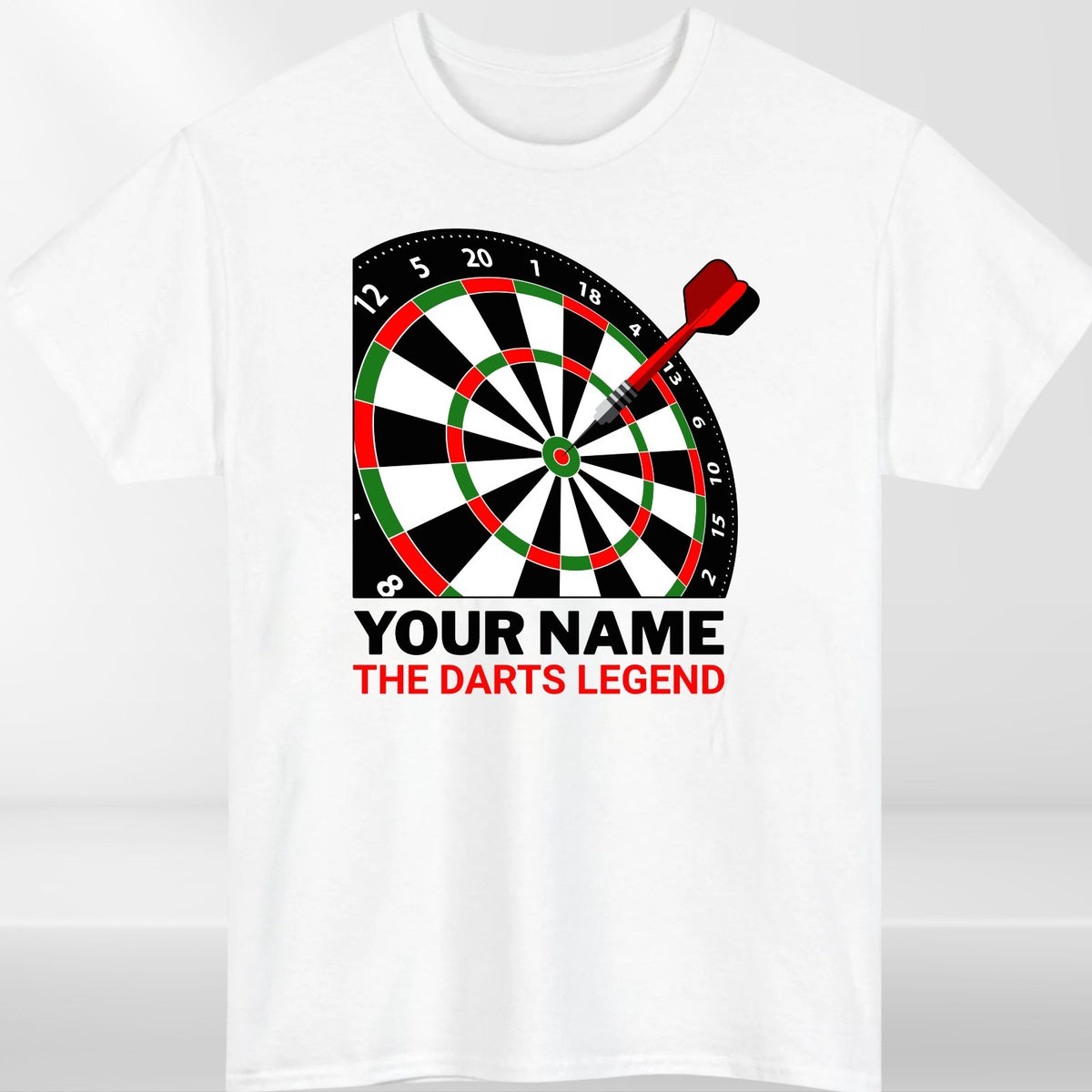 Personalised Darts T Shirt Any Name The Darts Legend Gift Unisex Tee
