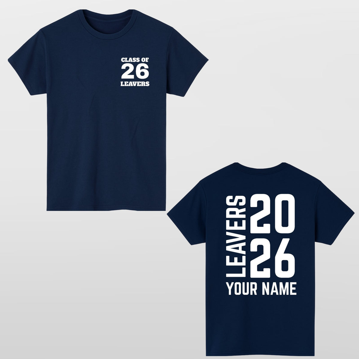 School Leavers Class Of 2026 T Shirt Personalised Name Kids Unisex Gift