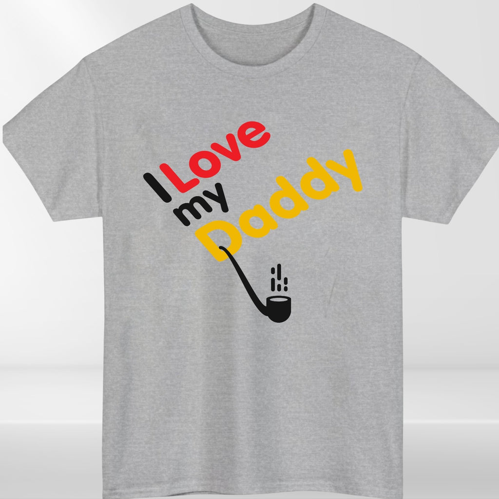 I Love My Daddy T-Shirt Funny Fathers Day Gift Kids Baby Dad Tee Cute Family Top