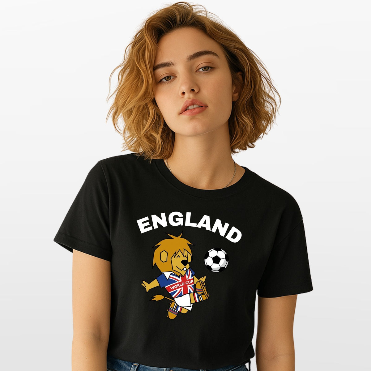 World Cup Willie England Football Fan T Shirt Retro Unisex Gift Tee Top