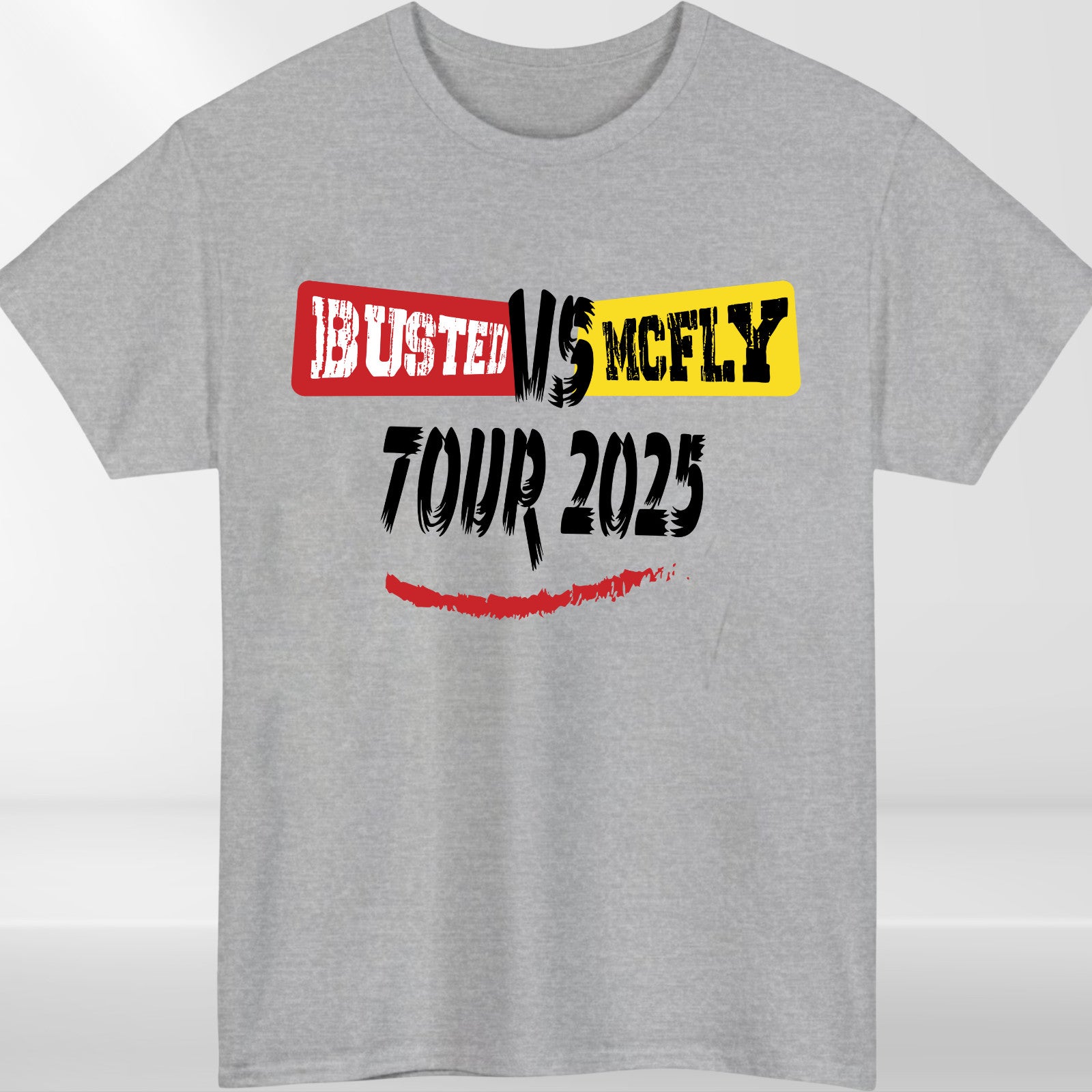 McFly vs Busted Tour 2025 T-Shirt Team McFly Band Front & Back Concert Gift Top