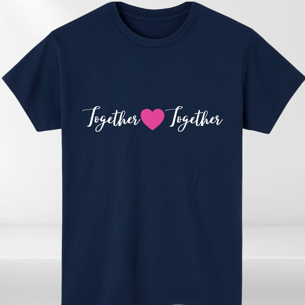 Together Heart Love Graphic T-Shirt Unisex Romantic Gift Casual Tee Top