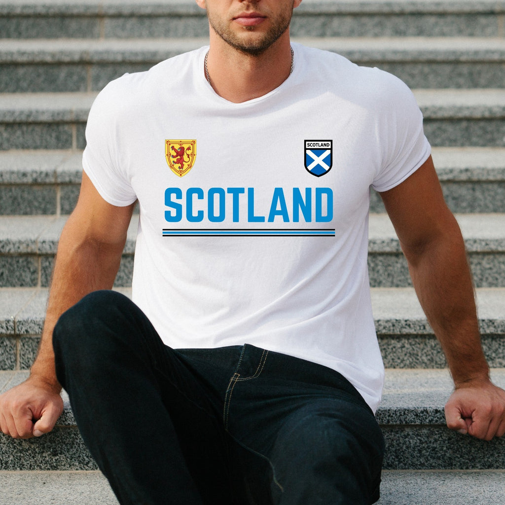 Scotland Lion Rampant T Shirt Saltire Retro Football Womens Fan Tee Top