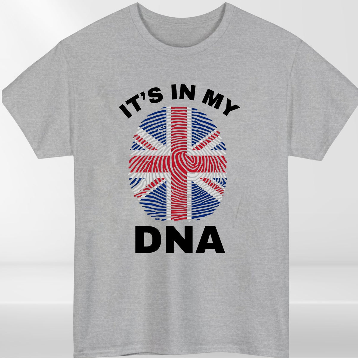 Britain Its In My DNA Funny Union Jack Flag T Shirt British Pride Unisex Cotton
