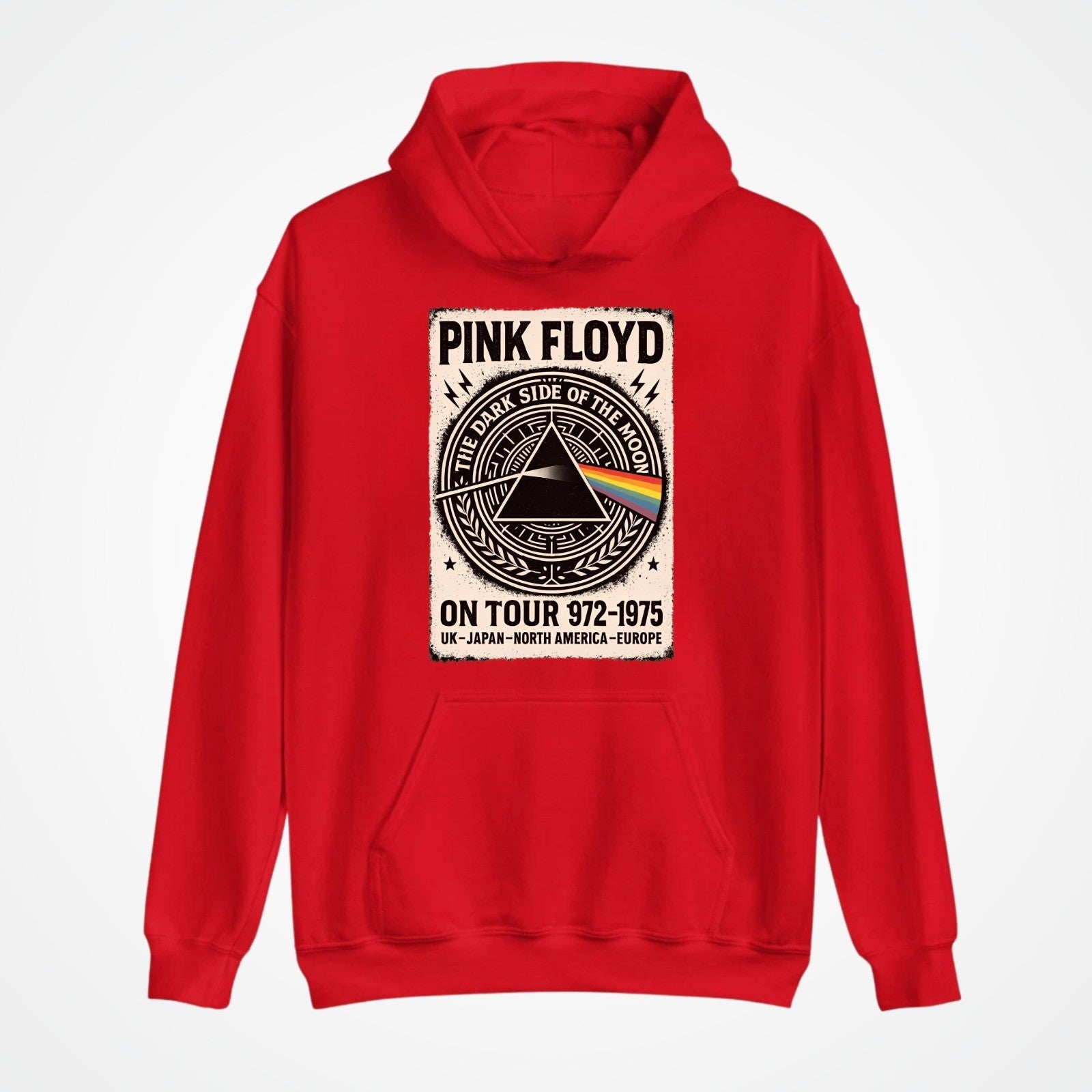 Vintage Psych Hoodie | Dark Side Of The Moon Band Hoodie | Music Gift Top 3Y–4XL
