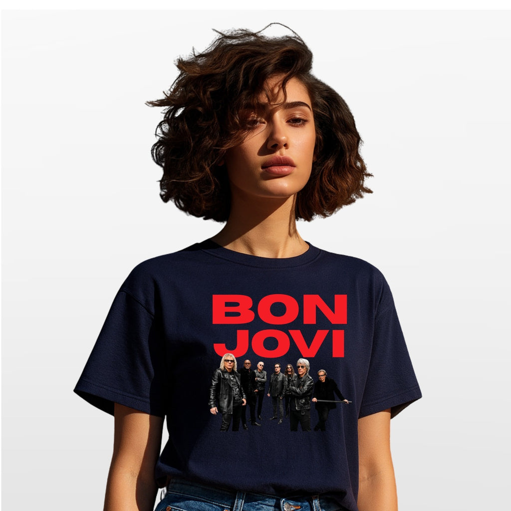 Bon Jovi Inspired T-Shirt Band Merch Heart Unisex Tee Tour Rock Top