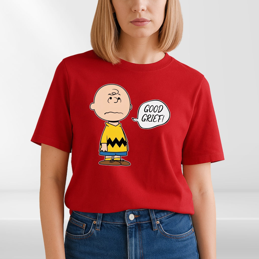 Good Grief Cartoon Unisex T-Shirt-Funny Peanuts Comic Strip Sarcastic Retro Tee