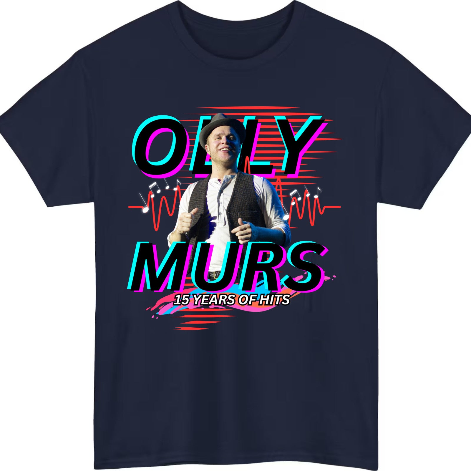 Olly Murs 15 Years of Hits T-Shirt Design A product view 4