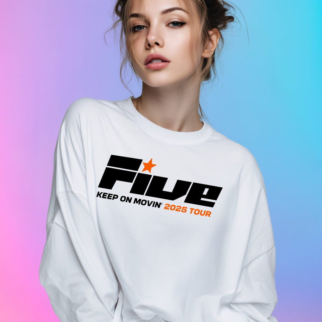 Five Keep On Movin Sweatshirt UK Tour Pop Star Concert Back Fans Gift Jumper