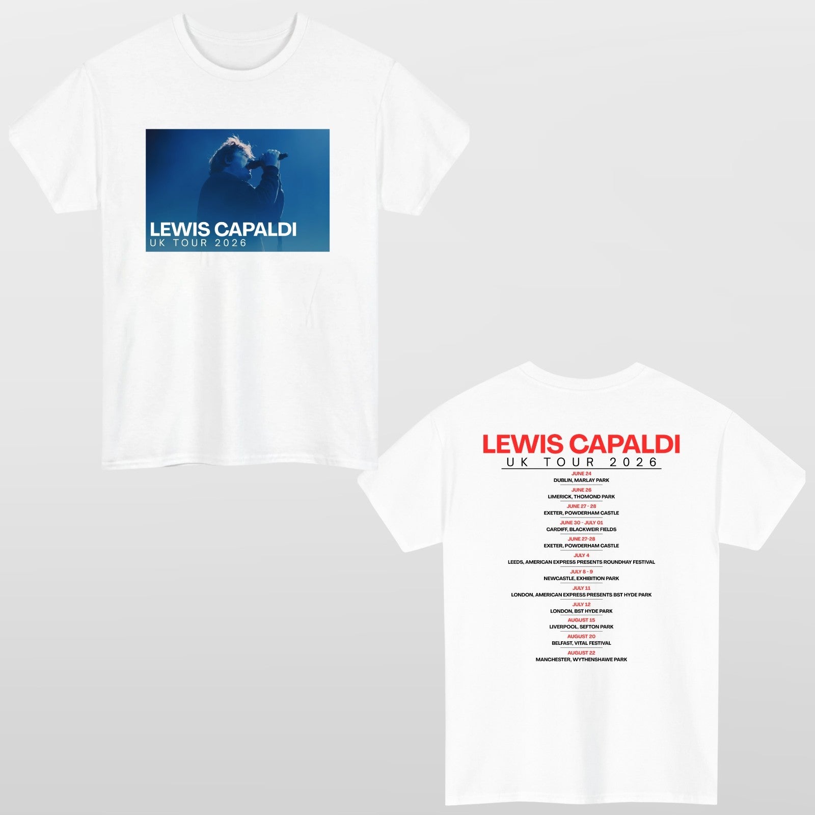Lewis Capaldi UK Tour 2026 T-Shirt – Concert Party Music Lover Unisex Tee Top