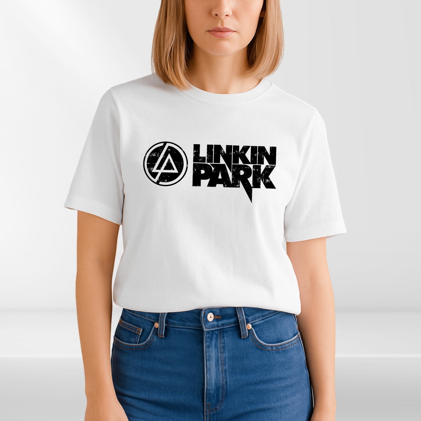 Linkin Park Logo T-Shirt Black Nu Metal Rock Band Tee Unisex