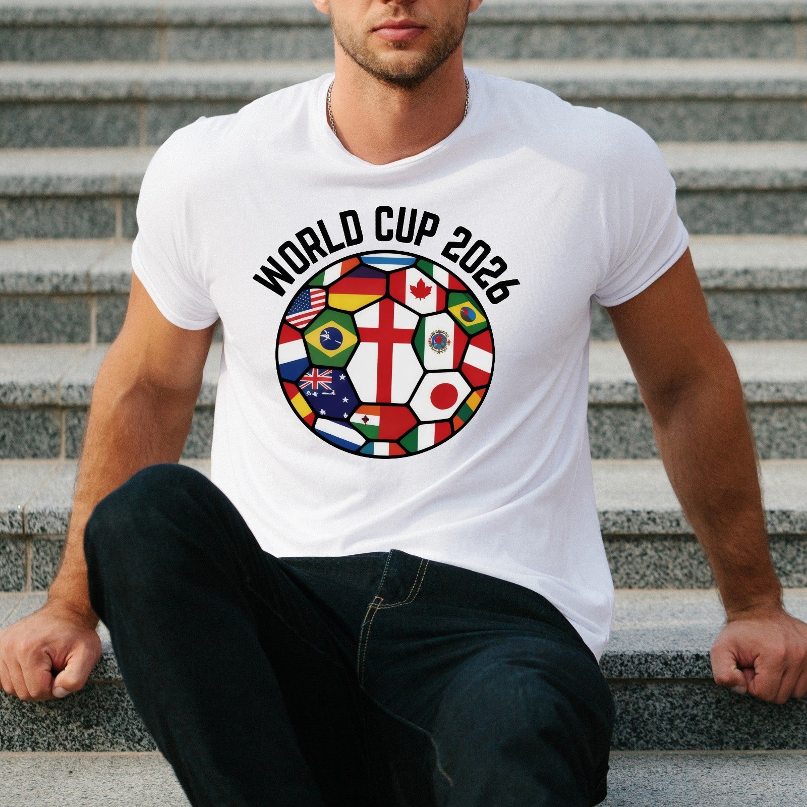 World Cup 2026 Football Shirt Flags Of The World Soccer Fan Graphic Tee