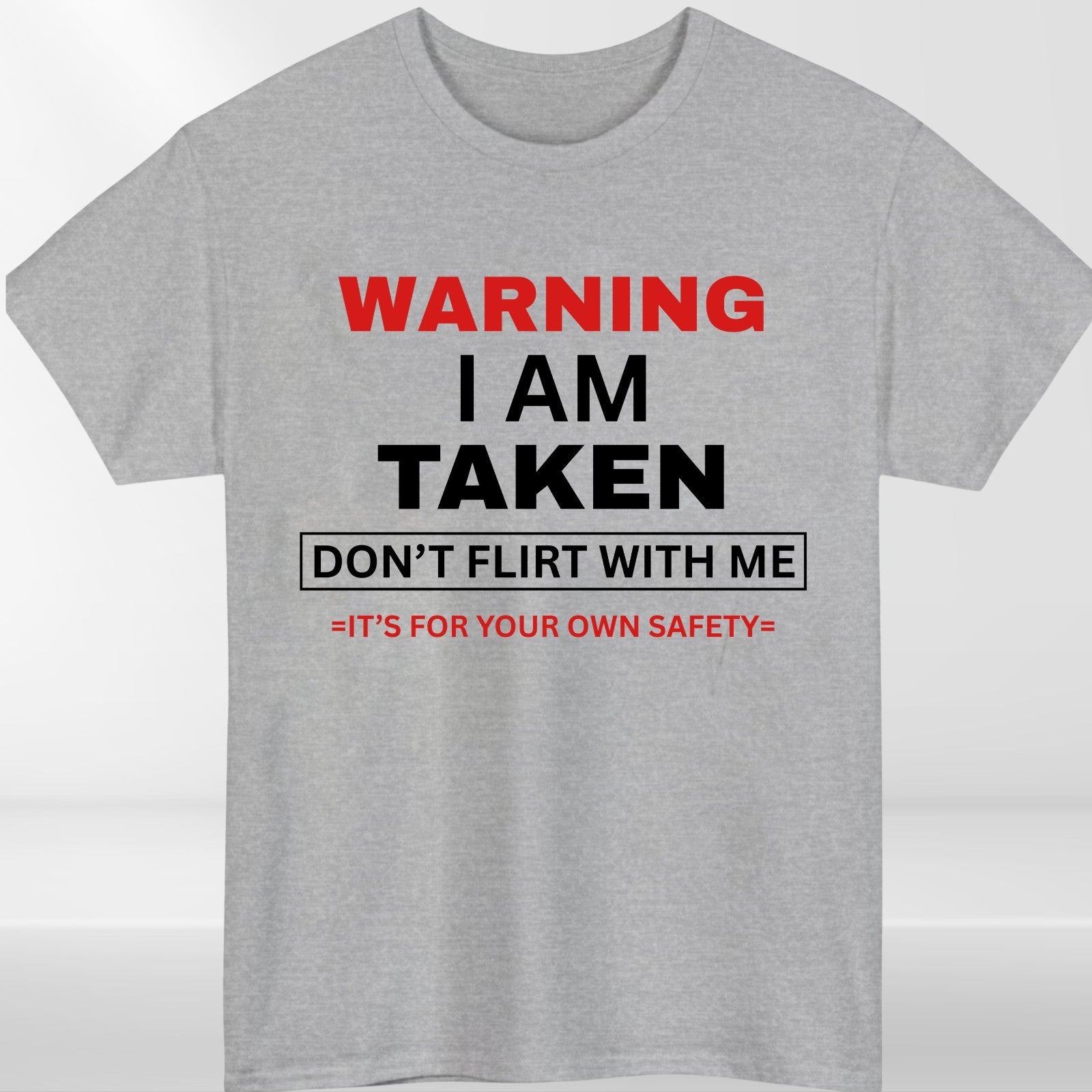 Warning I'm Taken T Shirt Funny Relationship Couples Unisex Gift Tee Top UK