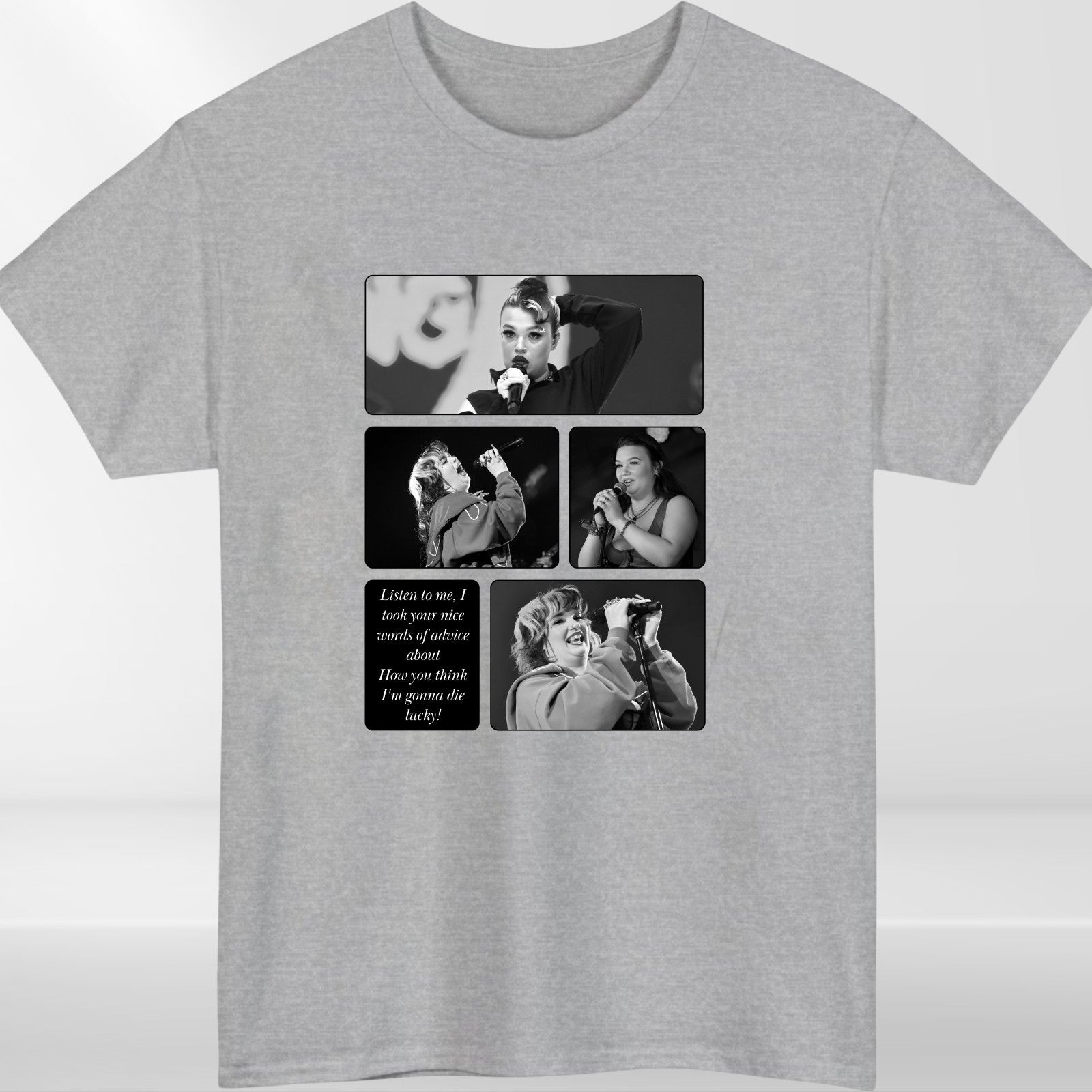 Music Graphic Singer Inspired Design T-Shirt product view 3