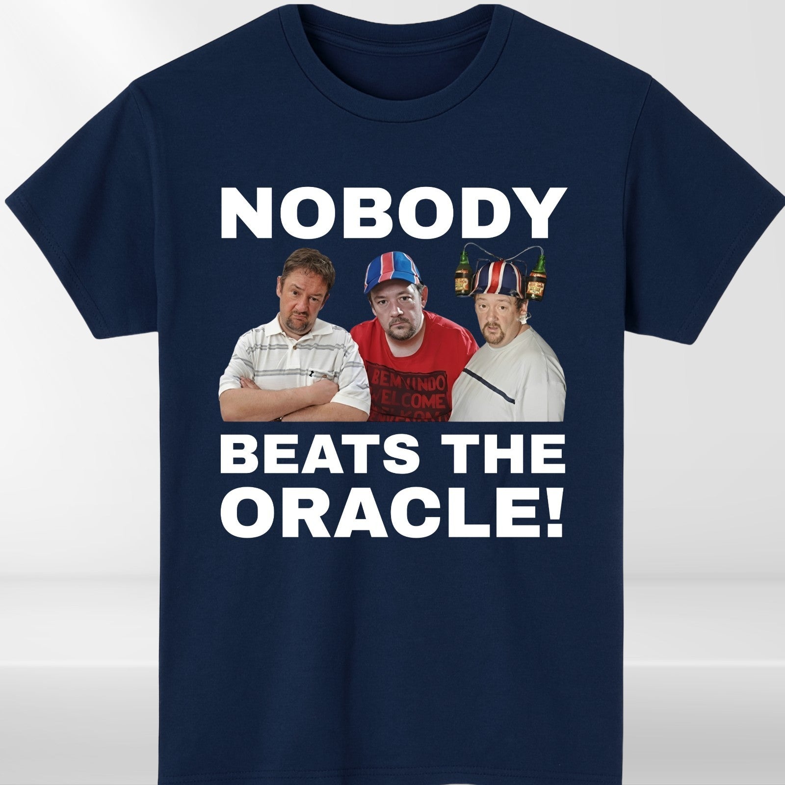 Nobody Beats The Oracle T Shirt Benidorm Geoff Maltby Comedy Unisex Tee UK